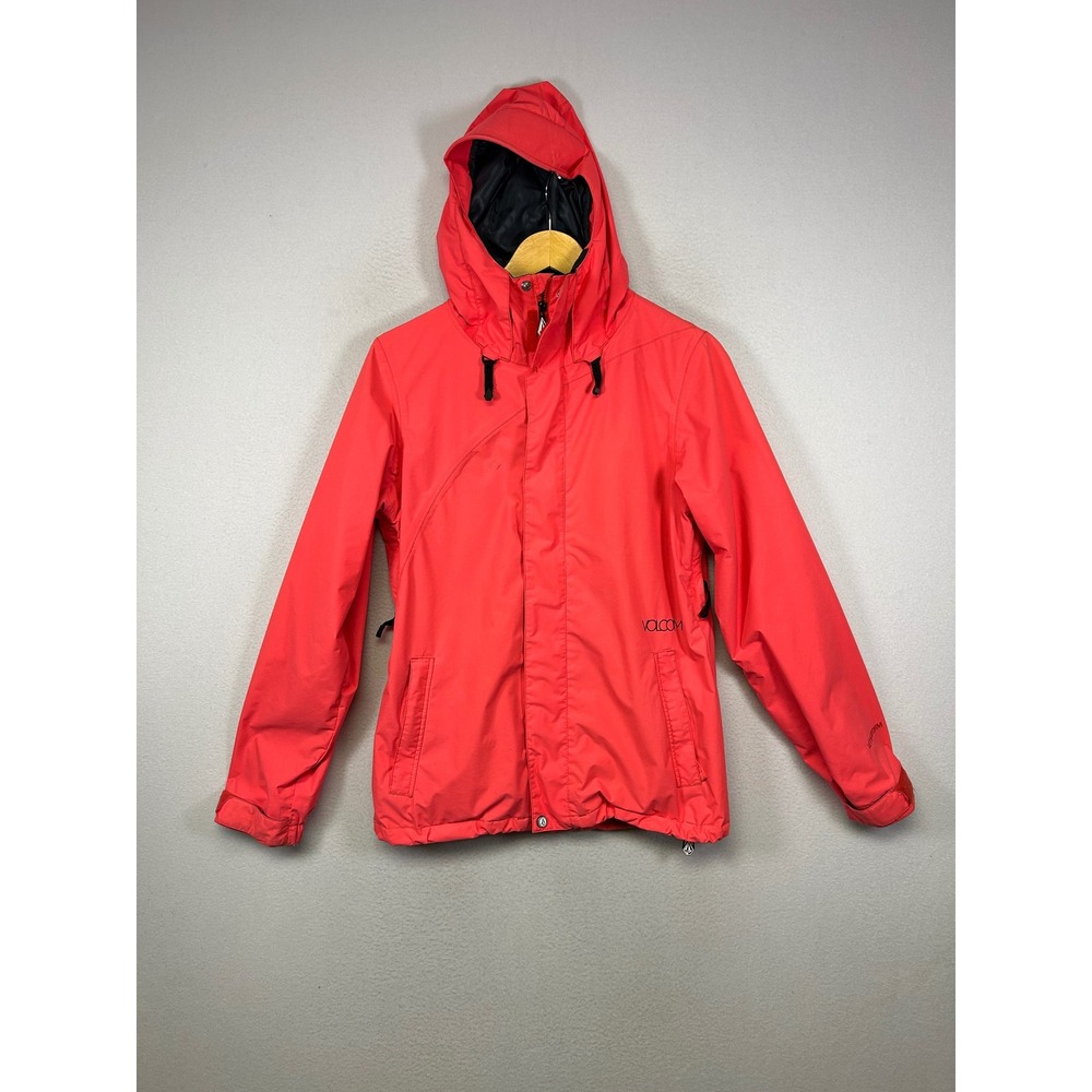 Snowboard Gorpcore Volcom Womens Small Red Mellea Waterproof Hooded Snow Jacket